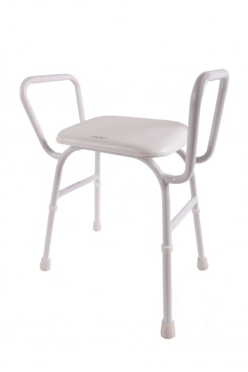Shower stool with arms no back